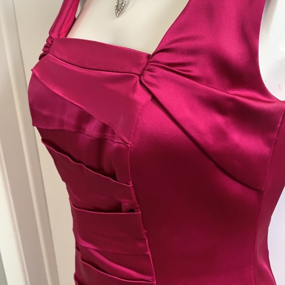 JAX Fuchsia pink satin dress - Picture 8 of 16